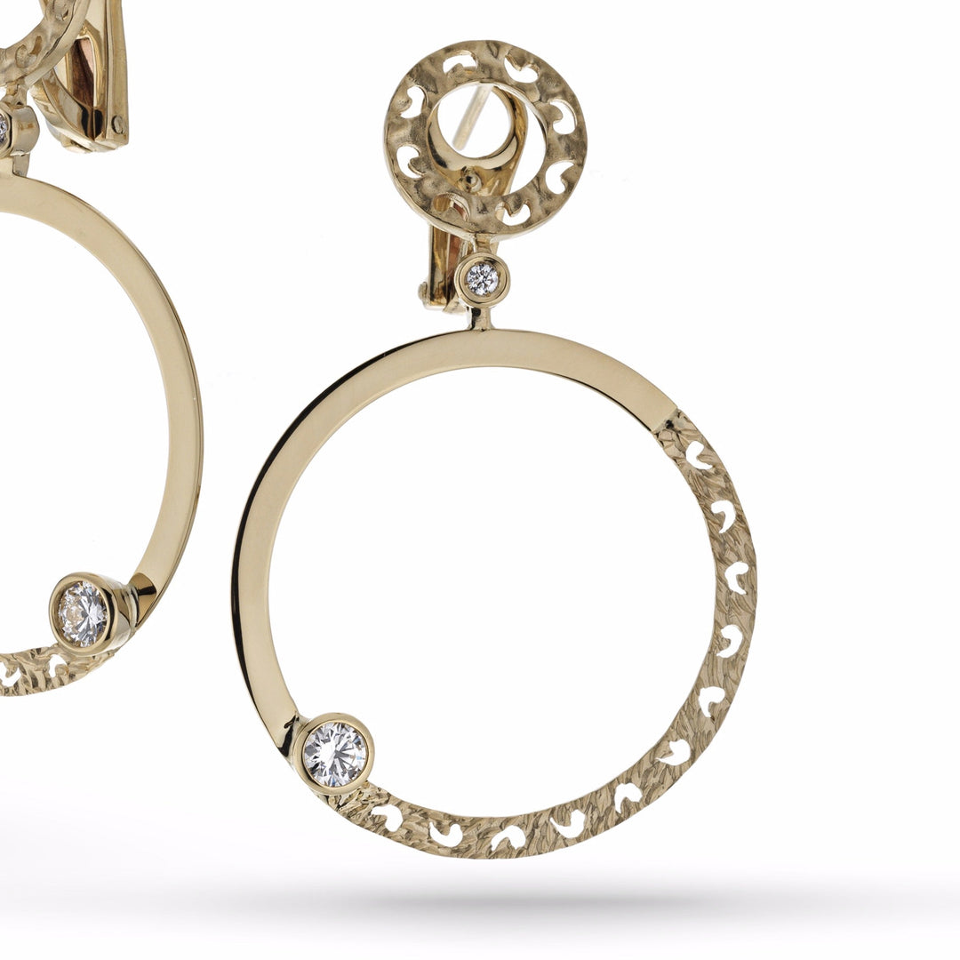 Amaia Small Polished and Textured Hoop Earrings