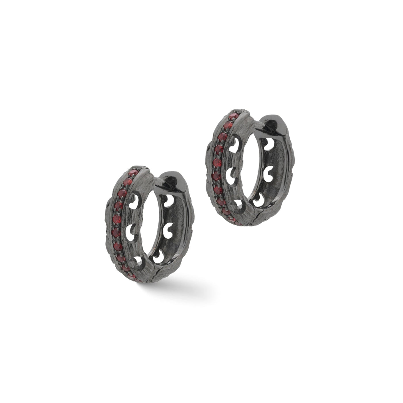 Warrior Bold Hoop Earrings with Sapphires