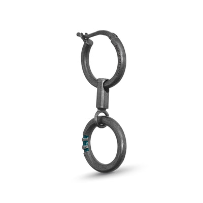 ULYSSES Manette Drop Mono Earring with Green Enamel
