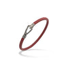 Lash Single Leather Cord Bracelet with Red Leather