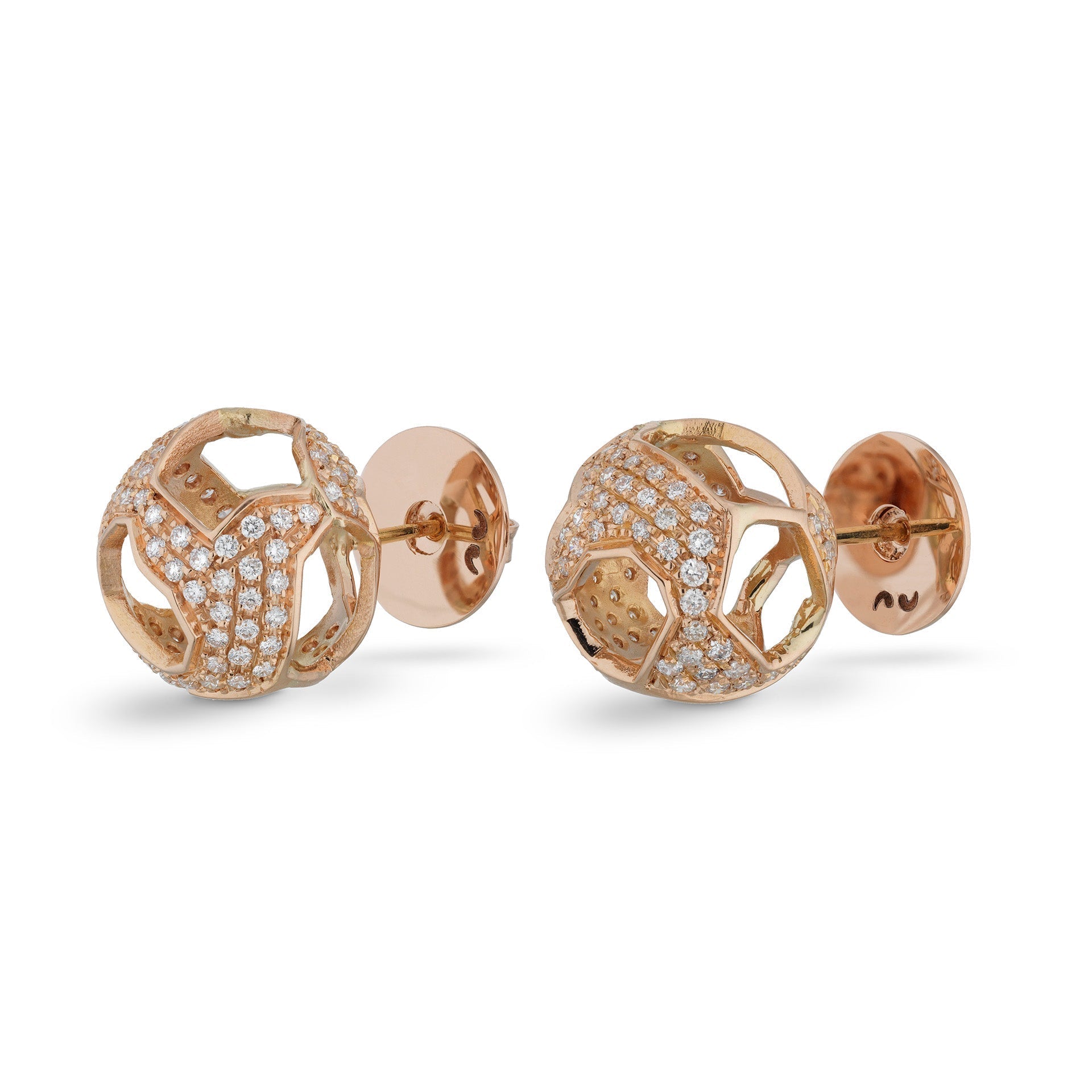 Blast 18kt rose-gold ear cuff with diamonds