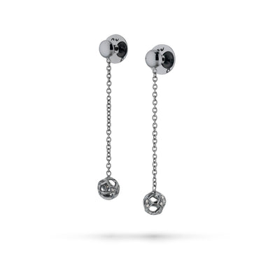 Explosion of Joy Hanging Petite Earrings with Champagne Diamonds